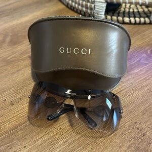 GUCCI BROWN GG 2772/S RIMLESS GRADIENT SUNGLASSES